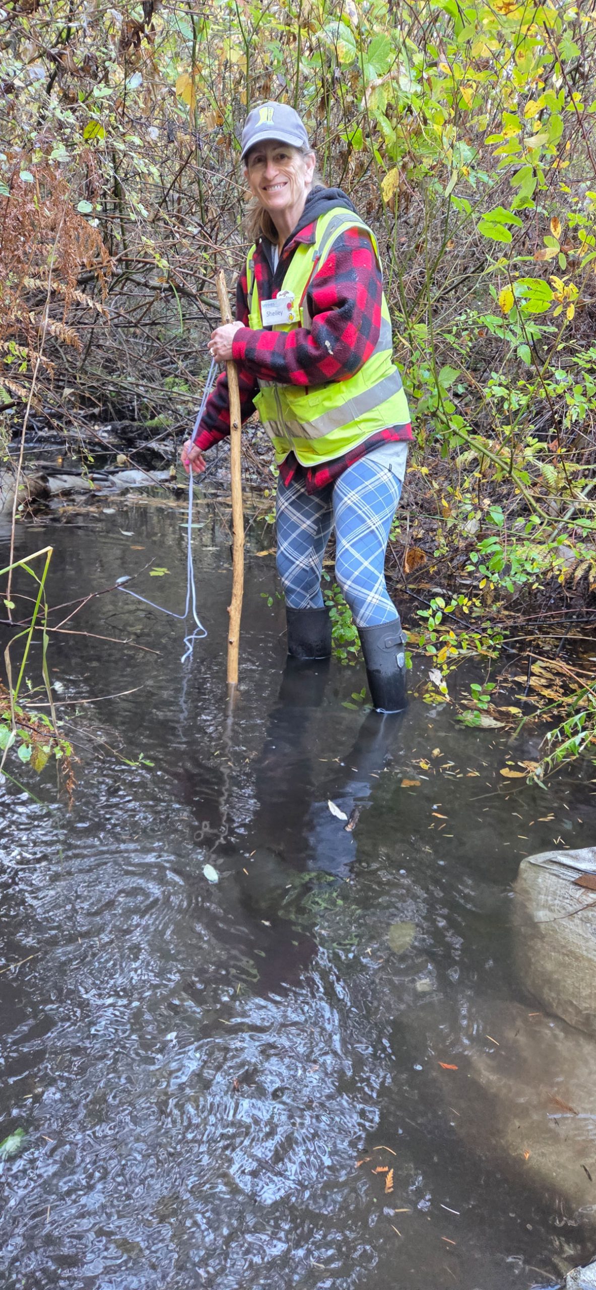 Volunteers conducting habitat monitoring in Englishman River watershed